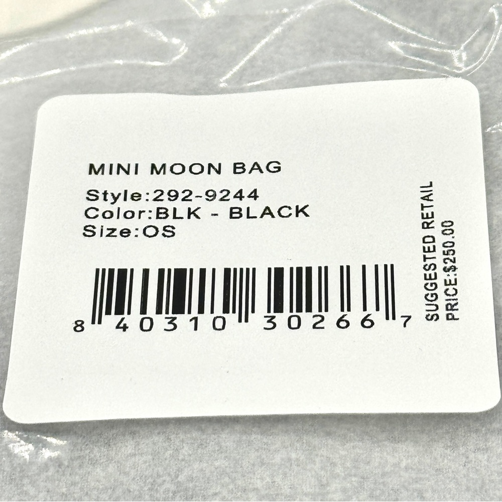 NWT Staud Mini Moon Purse in Polished Black Leather, Crossbody Bag , Brand NEW - Picture 15 of 16